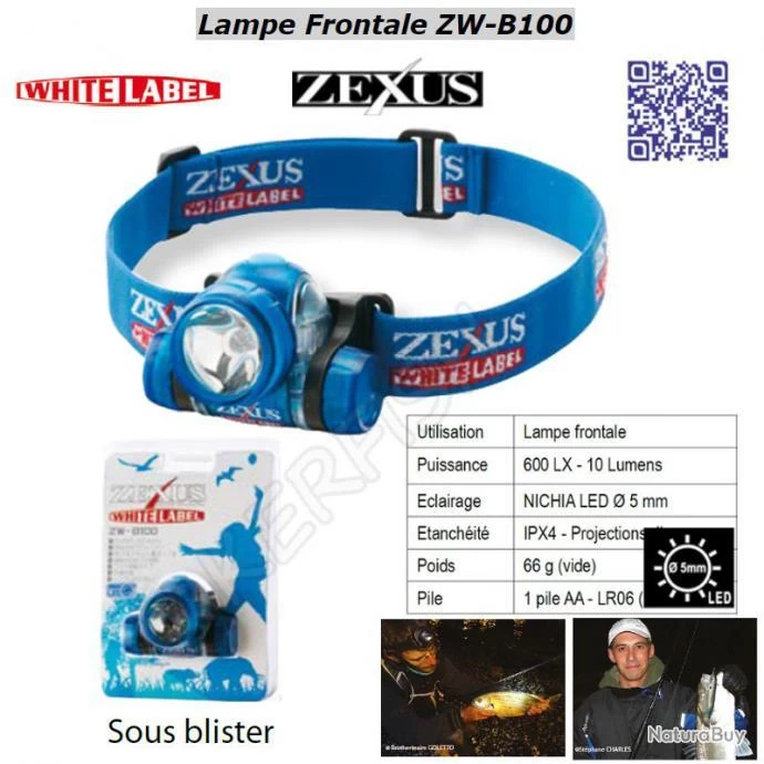 Petzl LAMPE FRONTALE ZW-B100 ZEXUS 1 Petzl LAMPE FRONTALE ZW-B100 ZEXUS