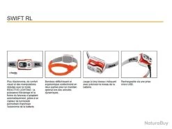 Lampe Frontale "Swift RL", Couleur Orange [Petzl] -Magasin de matériel d'alpinisme 00003 Lampe frontale Swift RL Couleur Orange Petzl